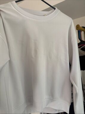 Ted Baker White Embossed Logo Crewneck Sweatshirt